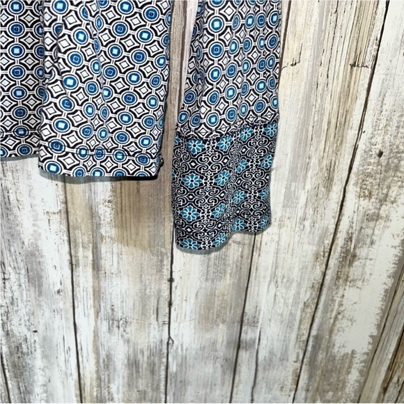 Talbots Blue Mixed Print Long Sleeve - Picture 3 of 4